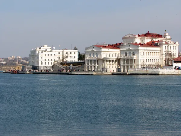 Aterro de Sevastopol cityl, Crimeia, Ucrânia — Fotografia de Stock