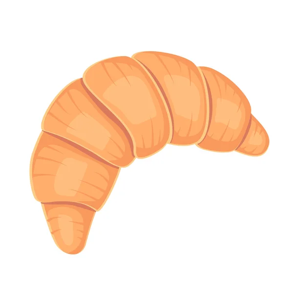Köstliche Croissant Vektor Illustration isoliert auf weißem Hintergrund — Stockvektor