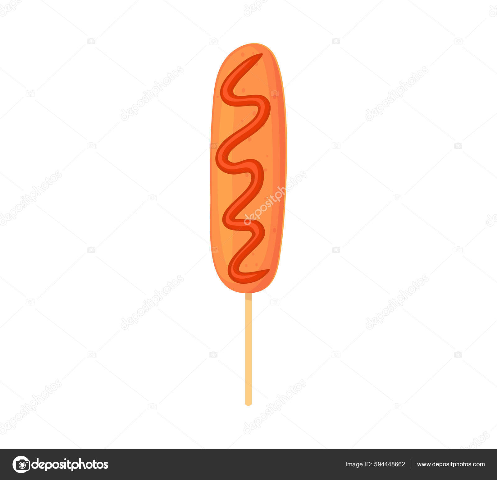 Corn Dog Clipart Vector Art Stock Images Depositphotos