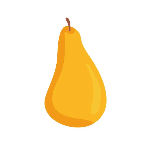 Sweet Yellow Pear Organic Fruit Concept Stock Vector Illustration Isolated — Stok Vektör