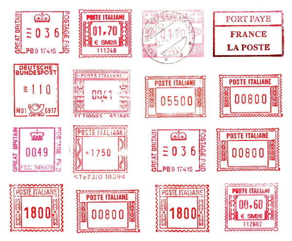 Cachets postaux rectangulaires — Photo
