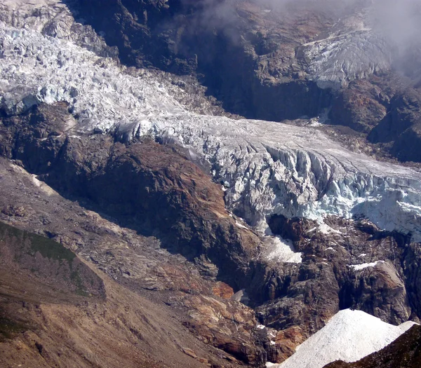 Ledovec Monte Rosa (Růžová hora). Italská strana — Stock fotografie