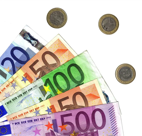 Részlet euró pénz — Stock Fotó