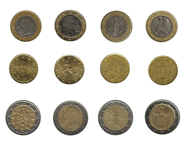 Pièces en euros — Photo