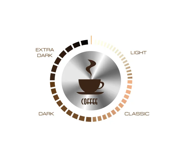 El control de nivel de café — Vector de stock