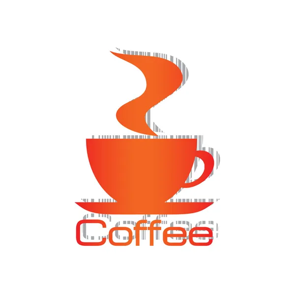 Orange cup logo barcode – Stock-vektor