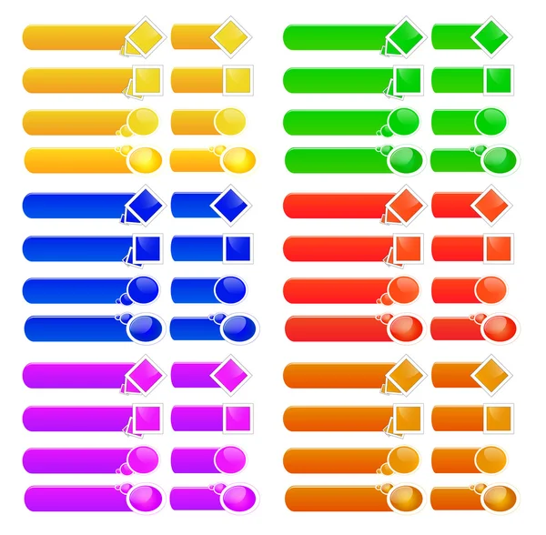 Vector colored buttons — Stock Vector