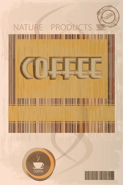 Koffie-etiket — Stockvector