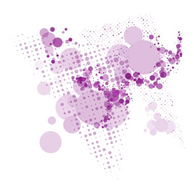 renkli daireler ile vektör arka plan