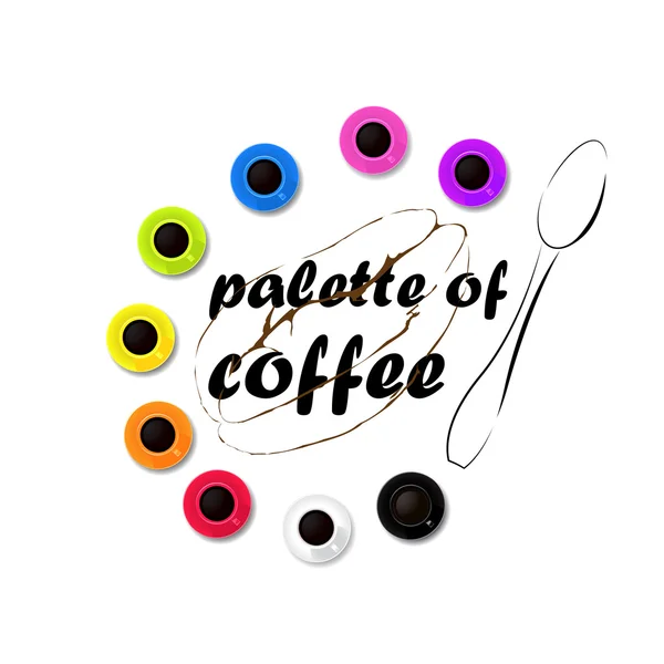 Palet van koffie — Stockvector