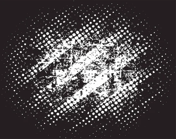 Demi Ton Grunge Rectangulaire Texture Avec Vieilles Rayures Minables Noir — Image vectorielle