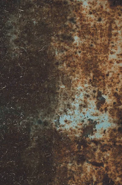 Ржавый Лист Металла Выцветшей Краской Покрытый Пылью Грязью Ворчливой Поверхностью — стоковое фото