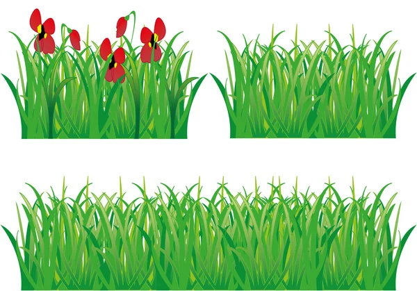 Ilustración vectorial de hierba verde — Archivo Imágenes Vectoriales