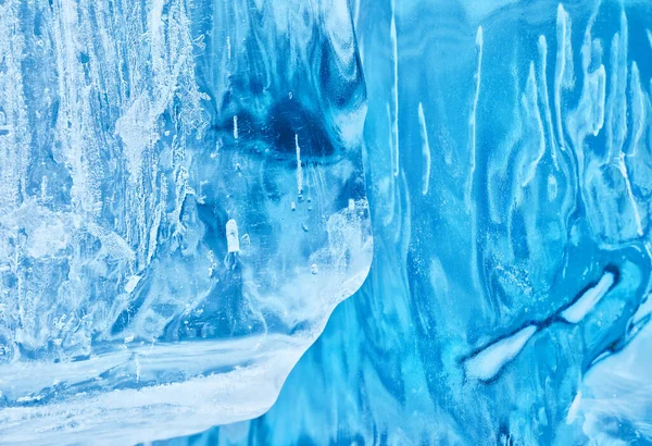 Close up of ice showing the details and texture — Stock Photo, Image