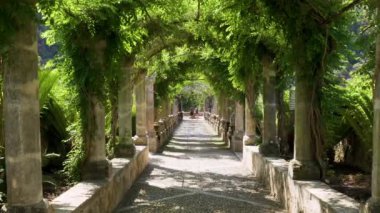 Alfabia Bahçeleri 'ndeki sokak ve Tramuntana Dağı' ndaki doğa parkı - Bunyola, Mallorca, Balearic Adaları, İspanya