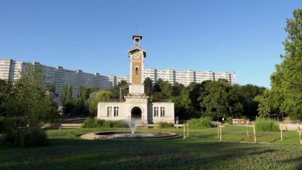 Paris France August 2022 Pan Shot Renovated Georges Brassens Public — Video Stock