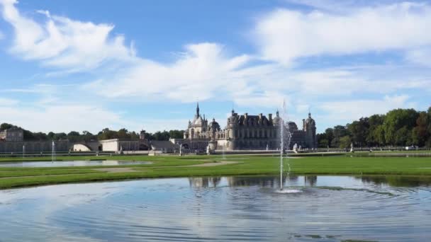 Chantilly Francia Settembre 2022 Veduta Dello Chateau Del Park Chantilly — Video Stock