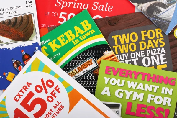 Junk Mail Flyers — Stock Photo, Image