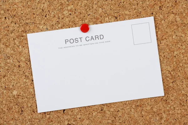 Blank White Postcard — Stock Photo, Image