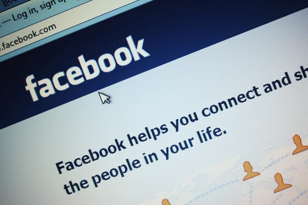 Facebook Home Page — Stock Photo, Image