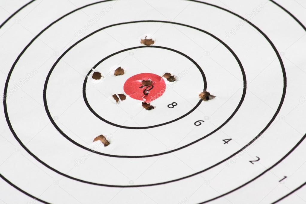 Shooting Target and Bullet Holes