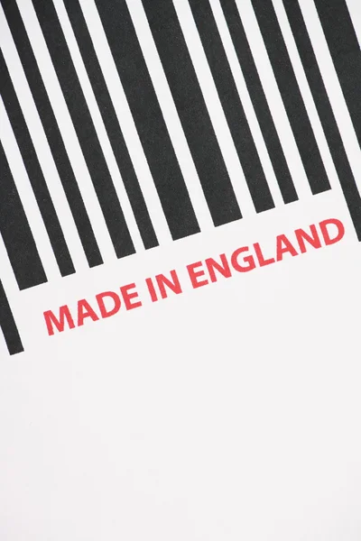 Fabriqué en Angleterre Barcode — Photo