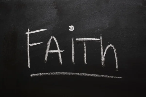 Faith on a Blackboard — Stock Photo, Image