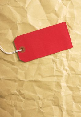 Kırmızı kağıt Bagaj etiketi