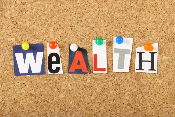 The word Wealth — Stock Photo, Image