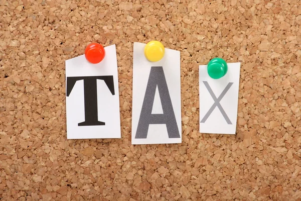 La palabra Tax —  Fotos de Stock