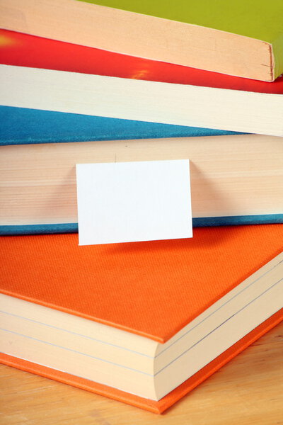 Stack of Books and Bookmark