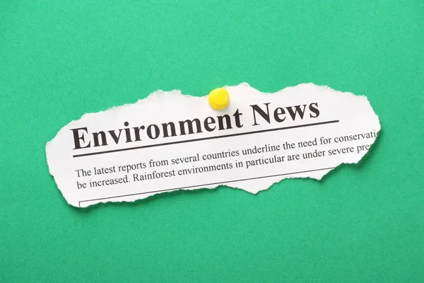 Environment News — Stock Photo, Image