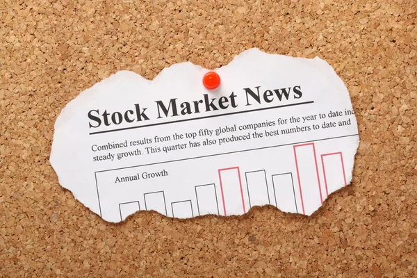 Stock Market Newspaper Clipping — Stock Photo, Image