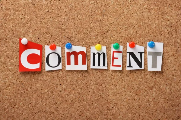 The word Comment — Stock Photo, Image