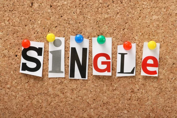 Das Wort Single — Stockfoto