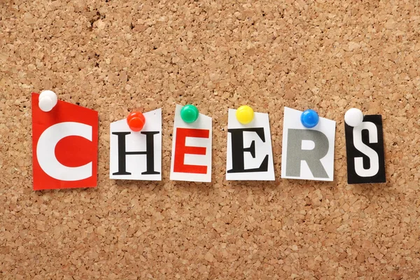 The word Cheers — Stock Photo, Image