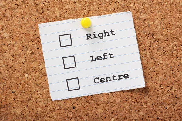 Right,Left or Centre? — Stock Photo, Image