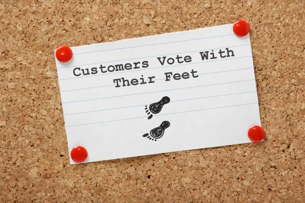 Customers Vote With Their Feet — Stock Photo, Image