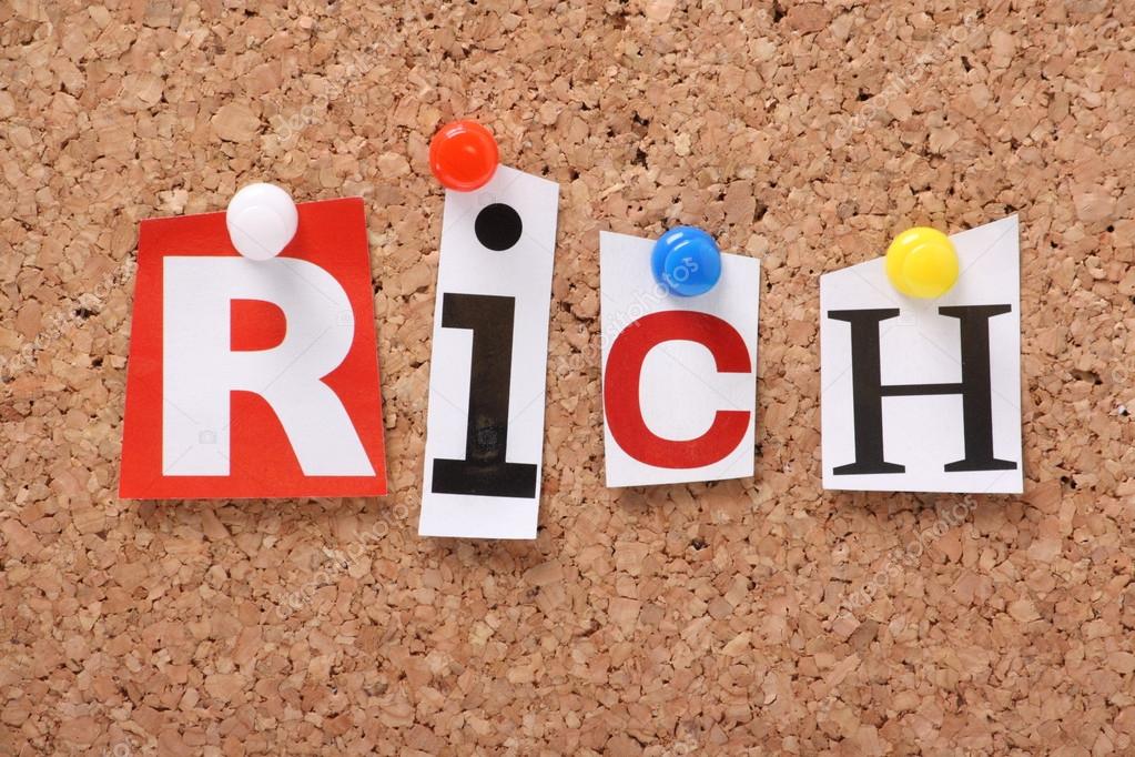 The word Rich — Stock Photo © thinglass 35055017