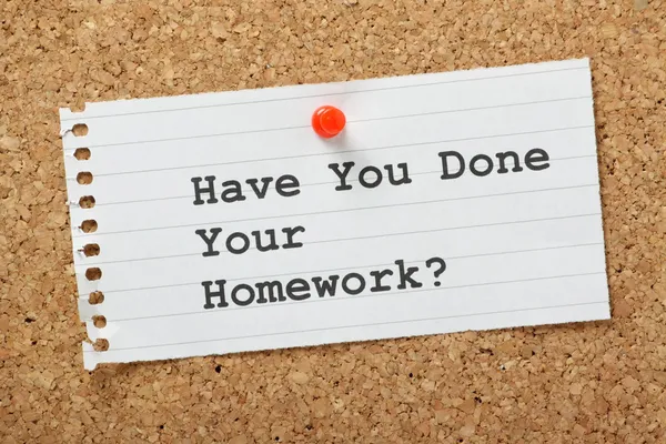 Je heb je huiswerk gedaan? — Stockfoto