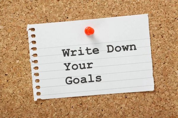 Escrever seus objetivos — Fotografia de Stock