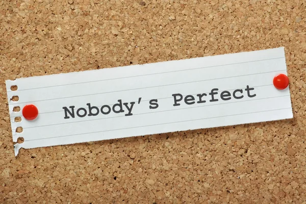 Nessuno è perfetto — Foto Stock