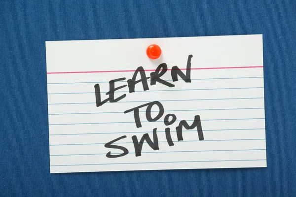 Aprender a nadar — Foto de Stock