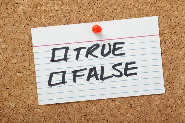 True 或 false 的勾选框 — 图库照片