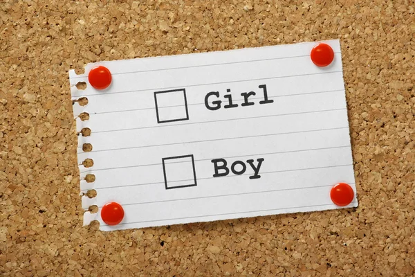เด็กผู้หญิงหรือเด็กผู้ชาย ? — ภาพถ่ายสต็อก