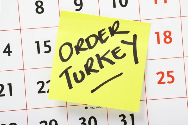 Order Christmas Turkey Reminder — Stock Photo, Image