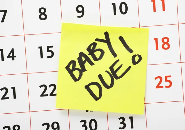 Baby Due Date Reminder — Stock Photo, Image