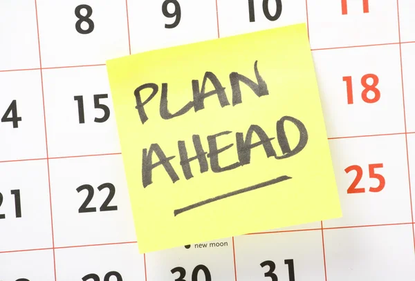 Plan ahead påminnelse — Stockfoto