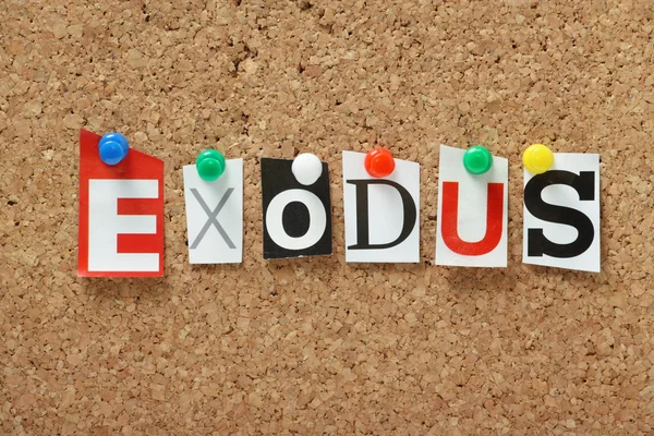 De woord-exodus — Stockfoto