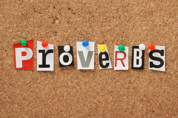 La parola Proverbi — Foto Stock